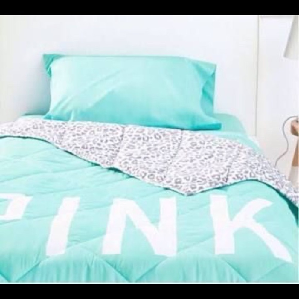 PINK twin xl reversible bedding